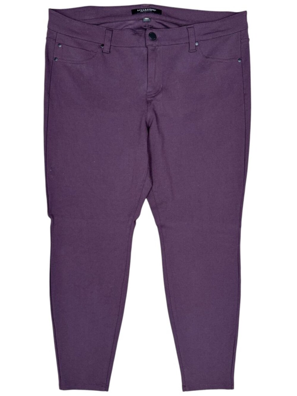 LIVERPOOL Women's EUC Madonna Leggings/Ankle Pants in "Aubergine" | Size 18W - Picture 3 of 9